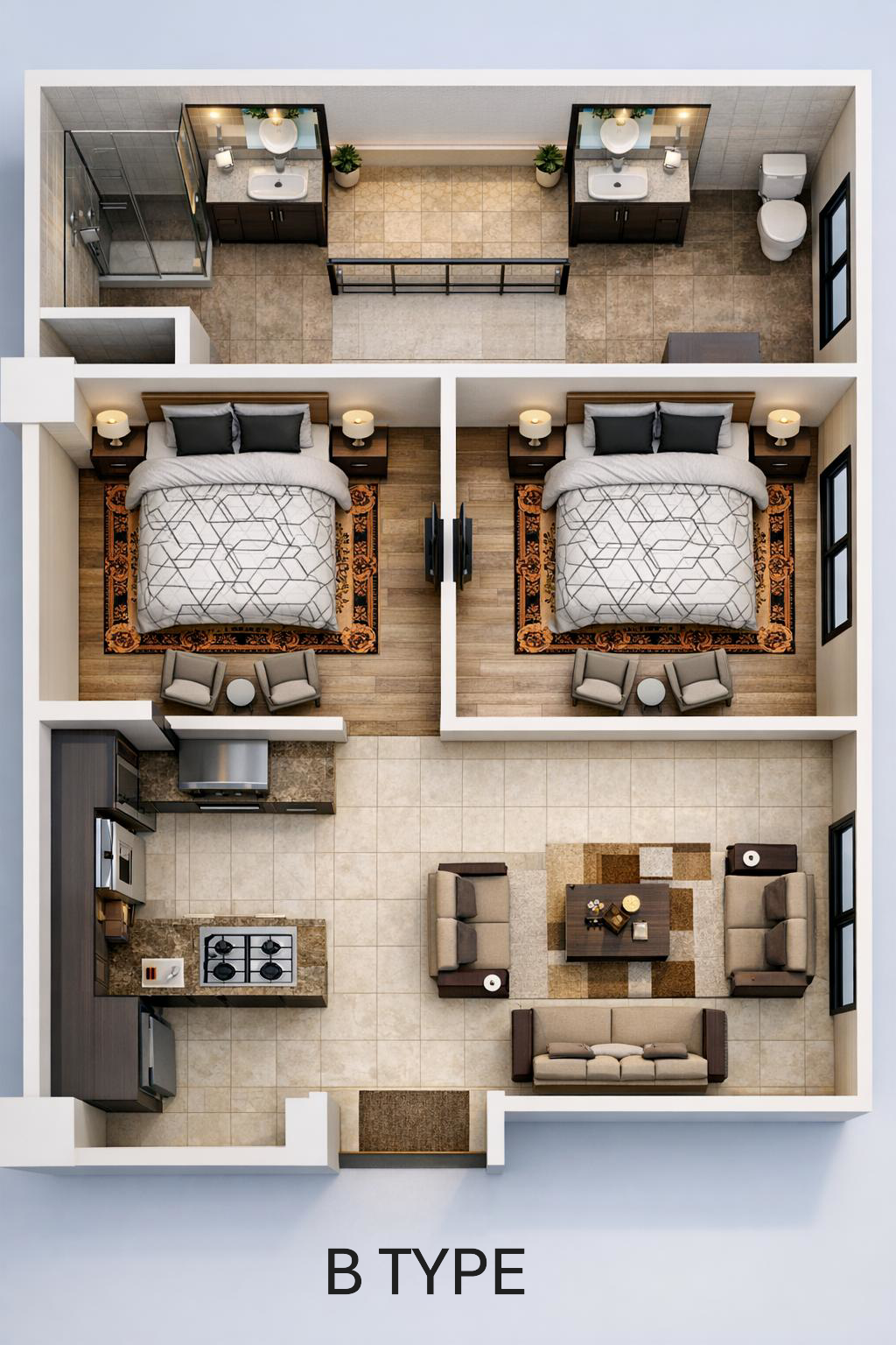 B Type Floor Plan